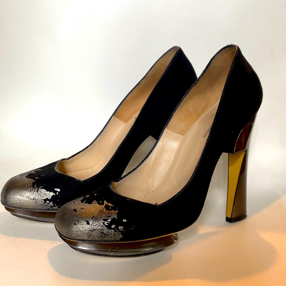 Nicholas Kirkwood paint splatter platforms 39